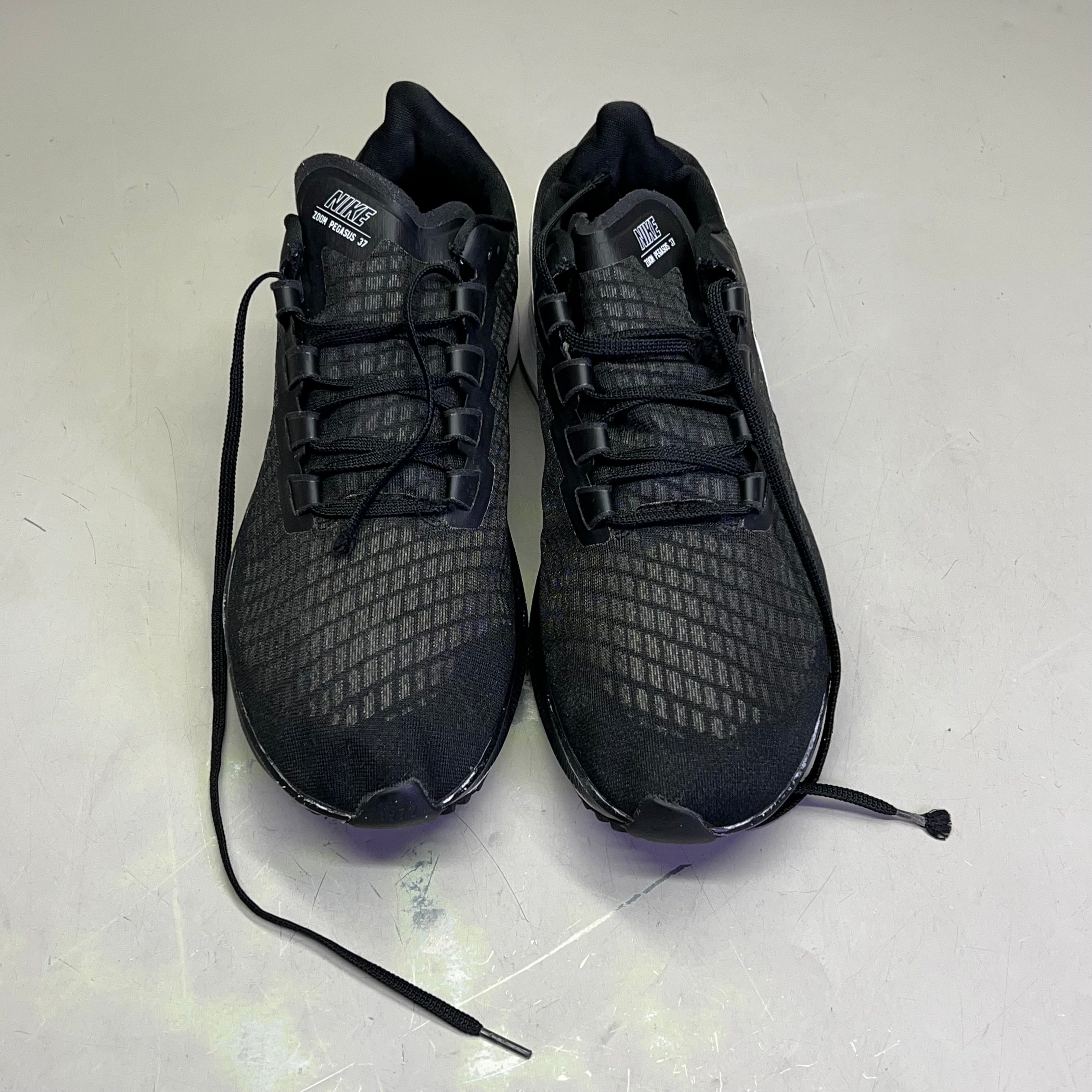 NIKE Air Zoom Pegasus 37 Running Shoes Men's Sz 14 Black/White (Pre-Owned)