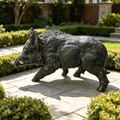 12.20' H x 21.26' L Resin Wild Boar Garden Statue