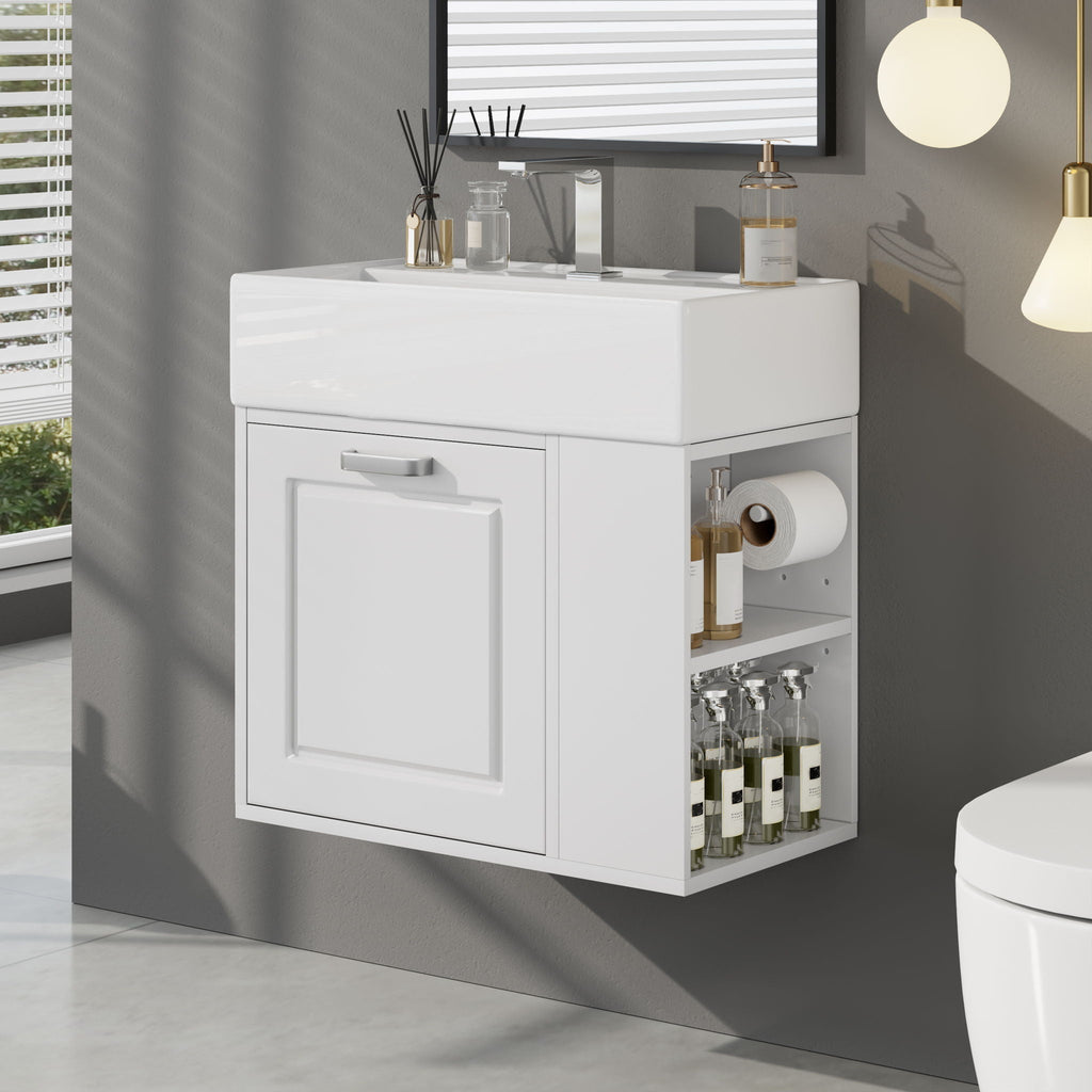 Modern Wall Mounted Bathroom Vanity With Sink