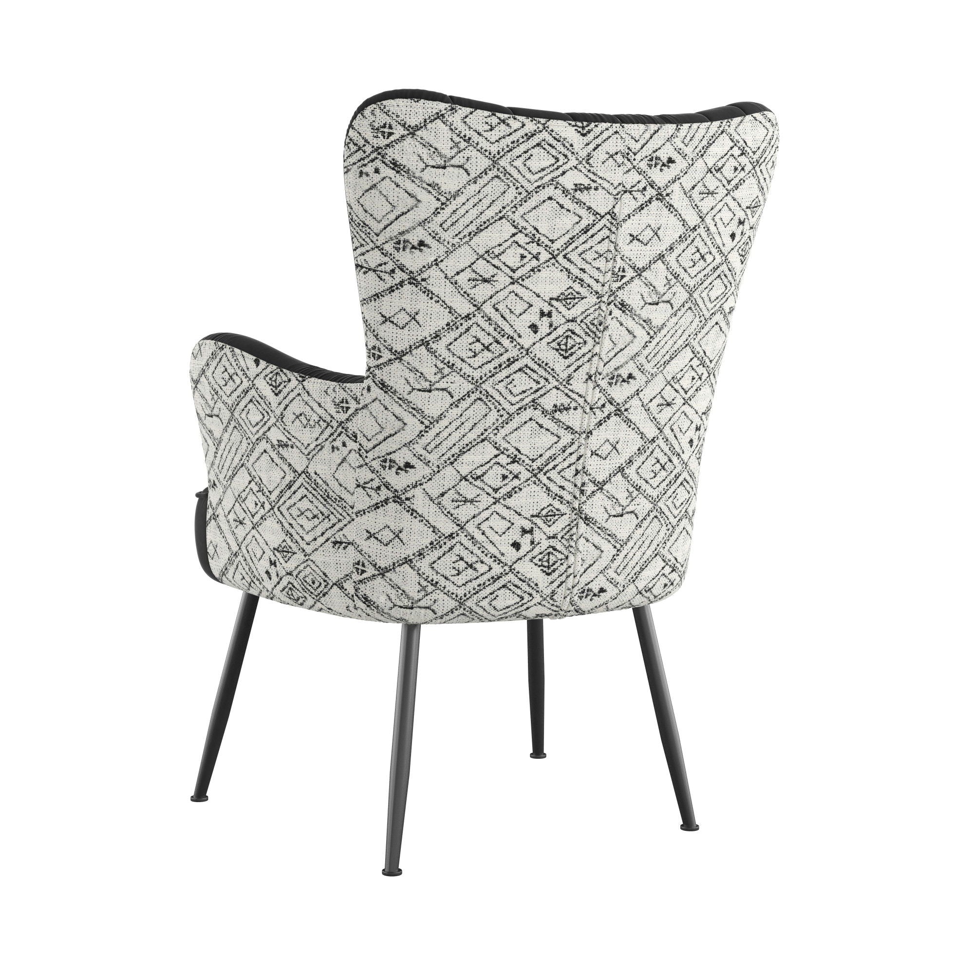Accent Chair With Unique Print Fabric