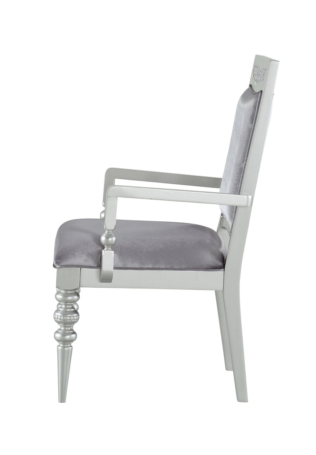 Maverick Arm Chair Set of 2 - Silver