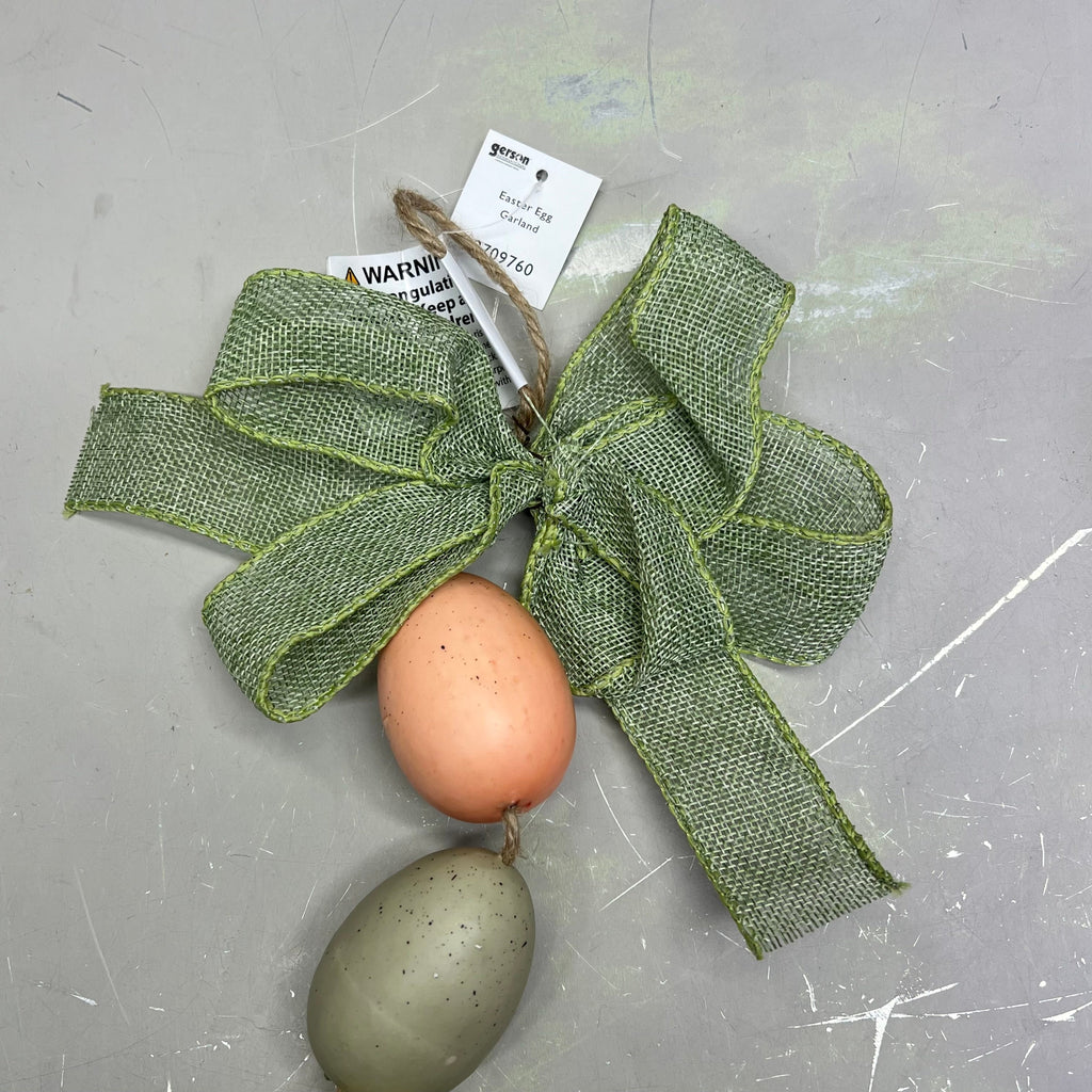 GERSON Easter Egg Garland Decoration 5' Pastel Multicolor 2709760