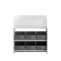 Bookshelf With 6 Storage Bins, Multi Functional Children's Bookcase And Toy Organizer - White