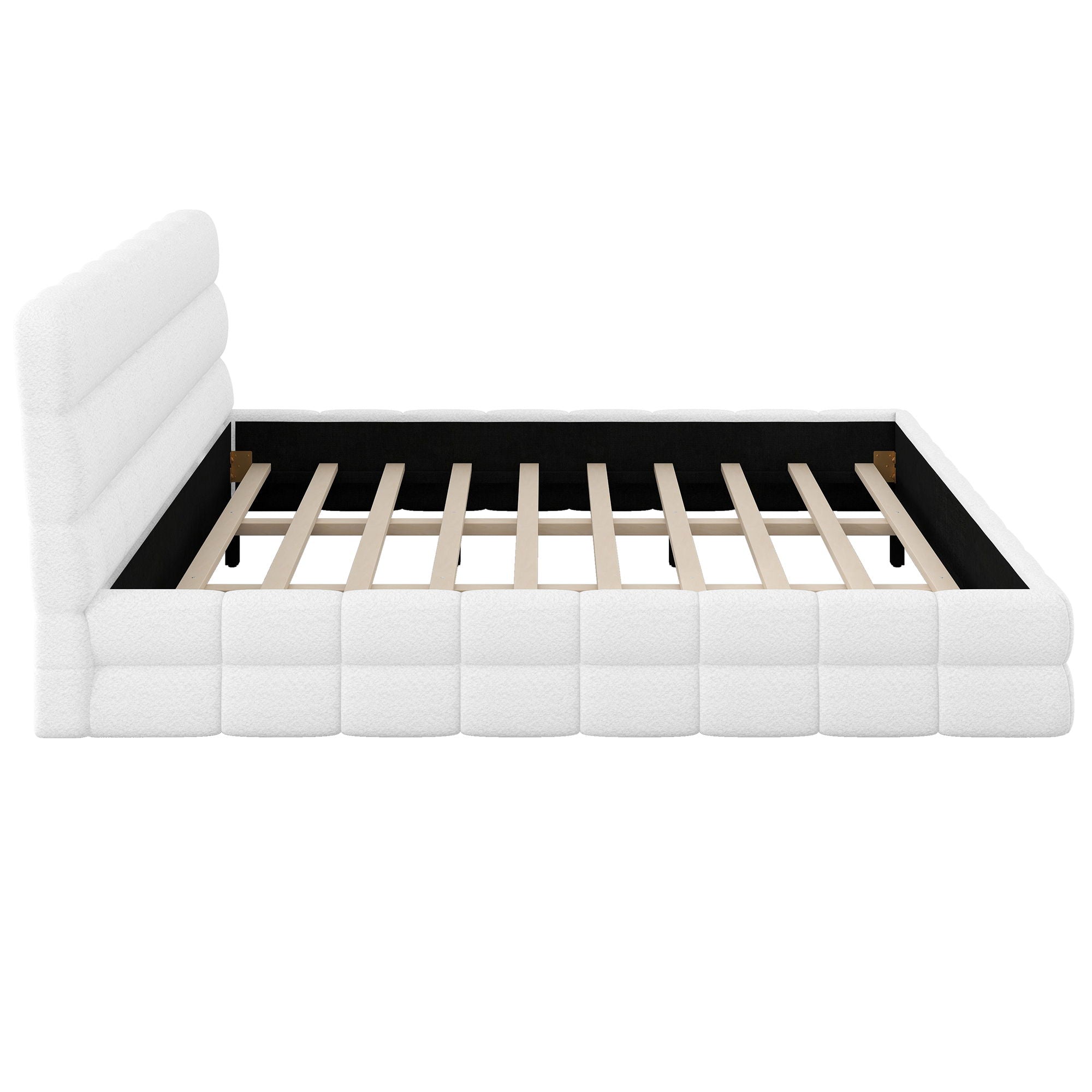 Upholstered Platform Bed With Headboard