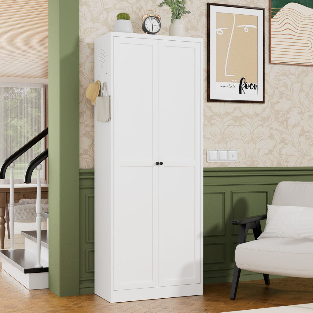 Kitchen Pantry Cabinet With Doors, Heavy-Duty Freestanding Storage Organizer