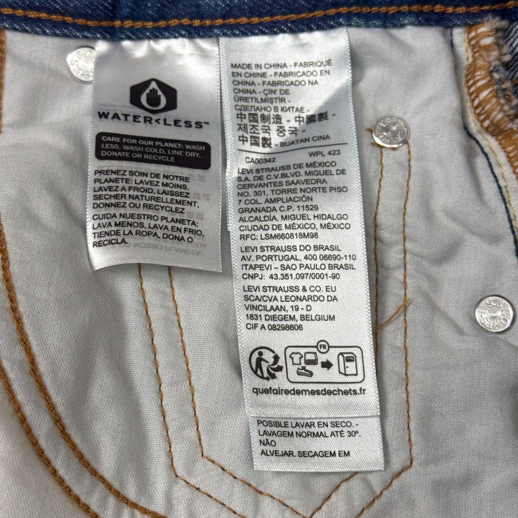 LEVIS Recrafted Icon Skirt Mid Rise Original Women's Sz 26 Novel Notion Med Wash