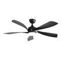 Ceiling Fan With 3-Color Dimmable LED Light and Remote Control - Black