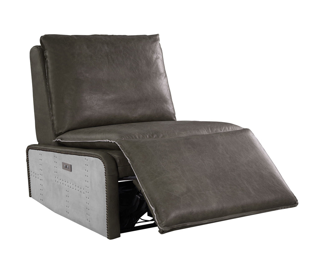 Metier Power Motion Recliner - Gray / Aluminum