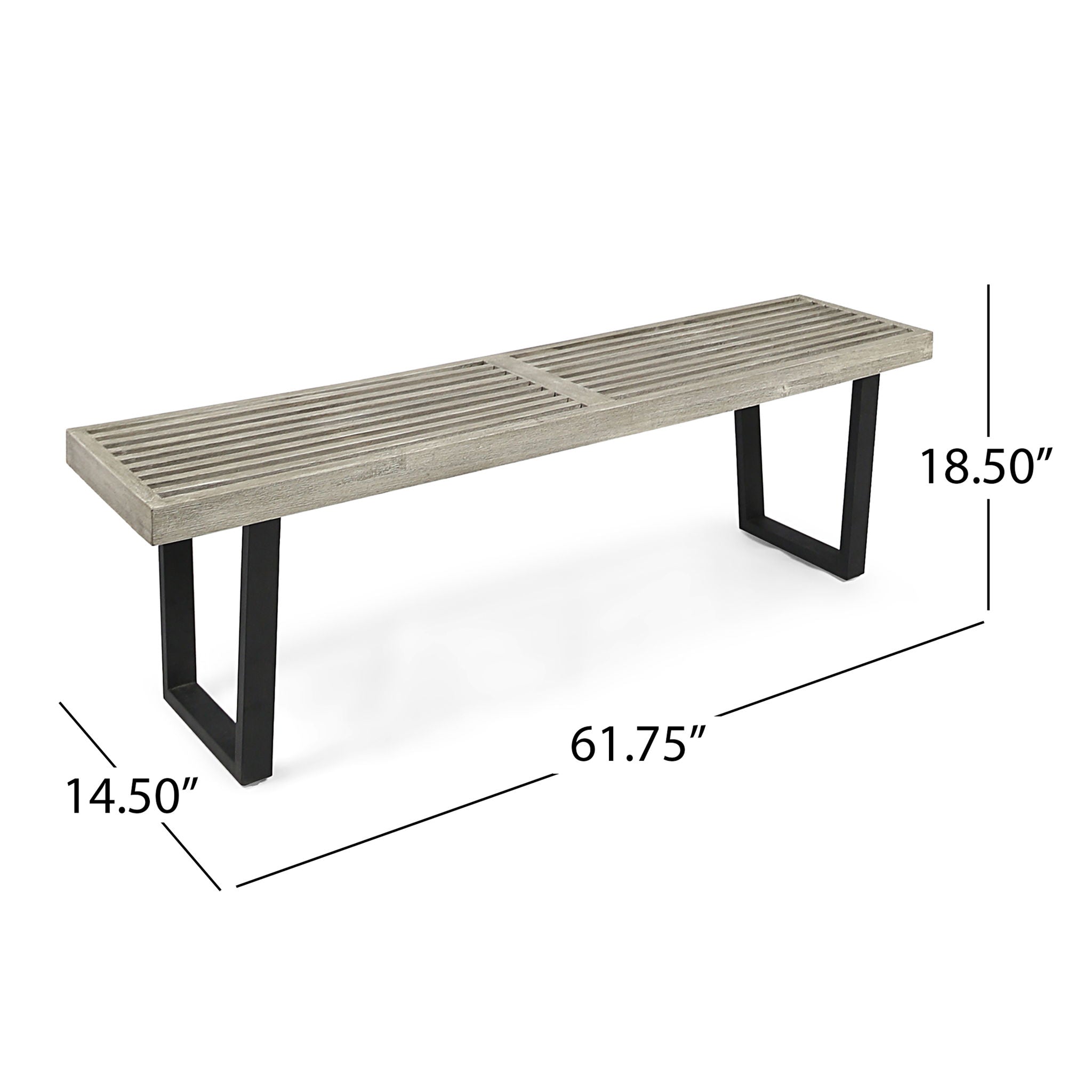 Intrinsic Outdoor Dining Bench With Slat Top