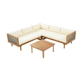 Premium Outdoor Sofa Set With Waterproof Cushions Sectional Seating Group