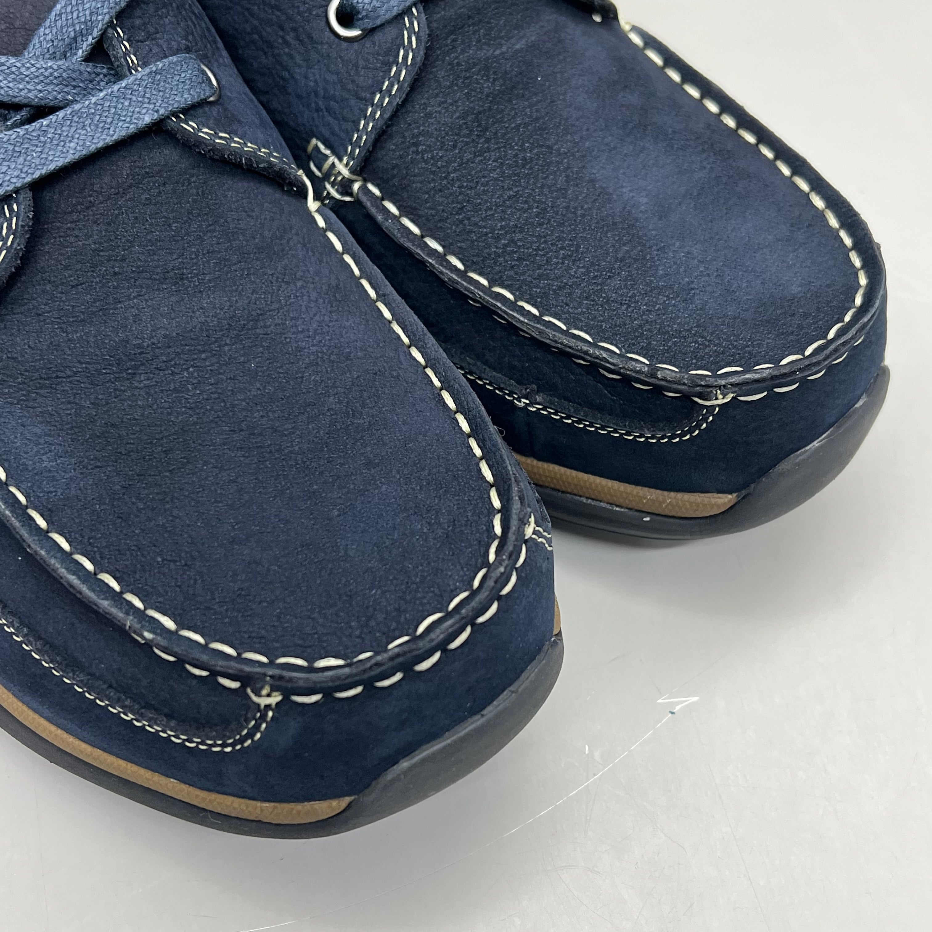 PROPET Pomeroy Boat Shoe Orthotic Friendly Men's Sz 9 XX (5E) Navy MCA082S