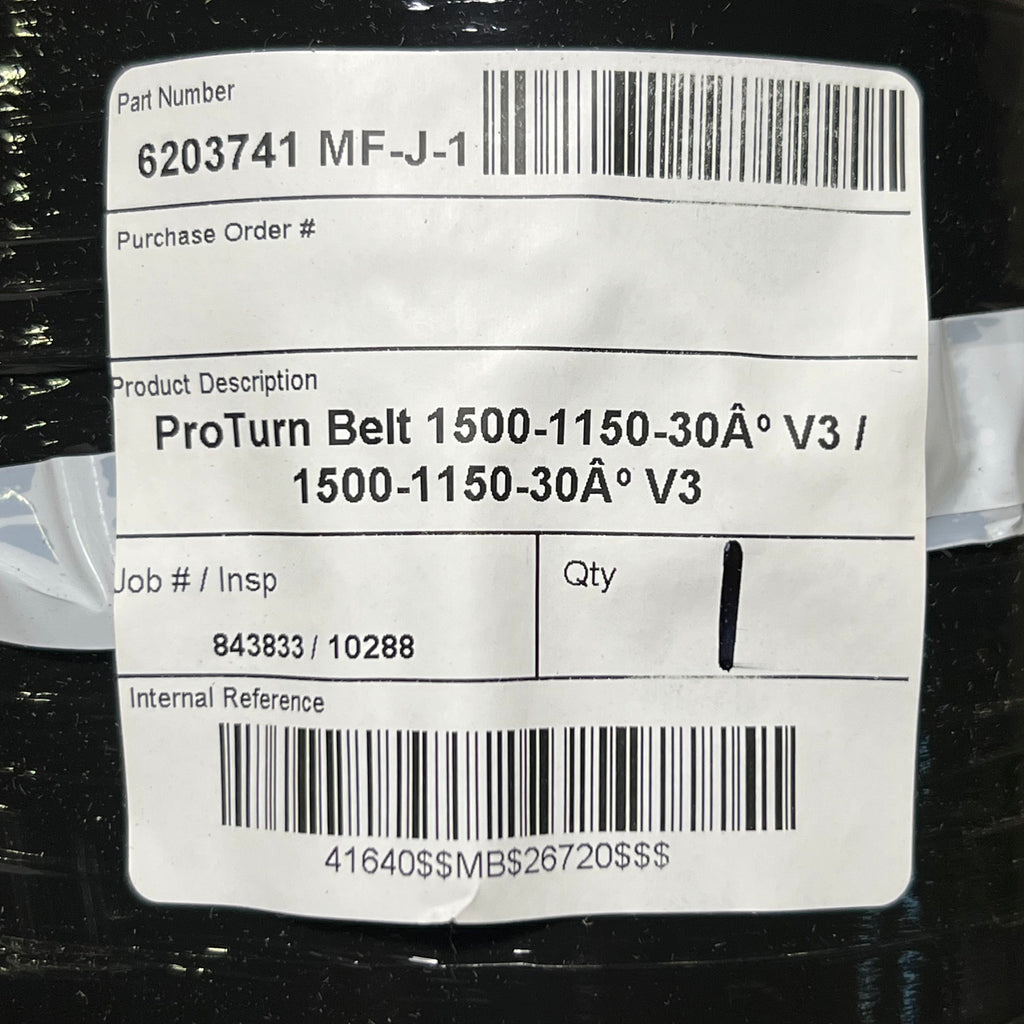 ProTurn Belt 1500-1150 Sz 15 5/8 X 15 5/8 X 26, Black 6203741 MF-J-1