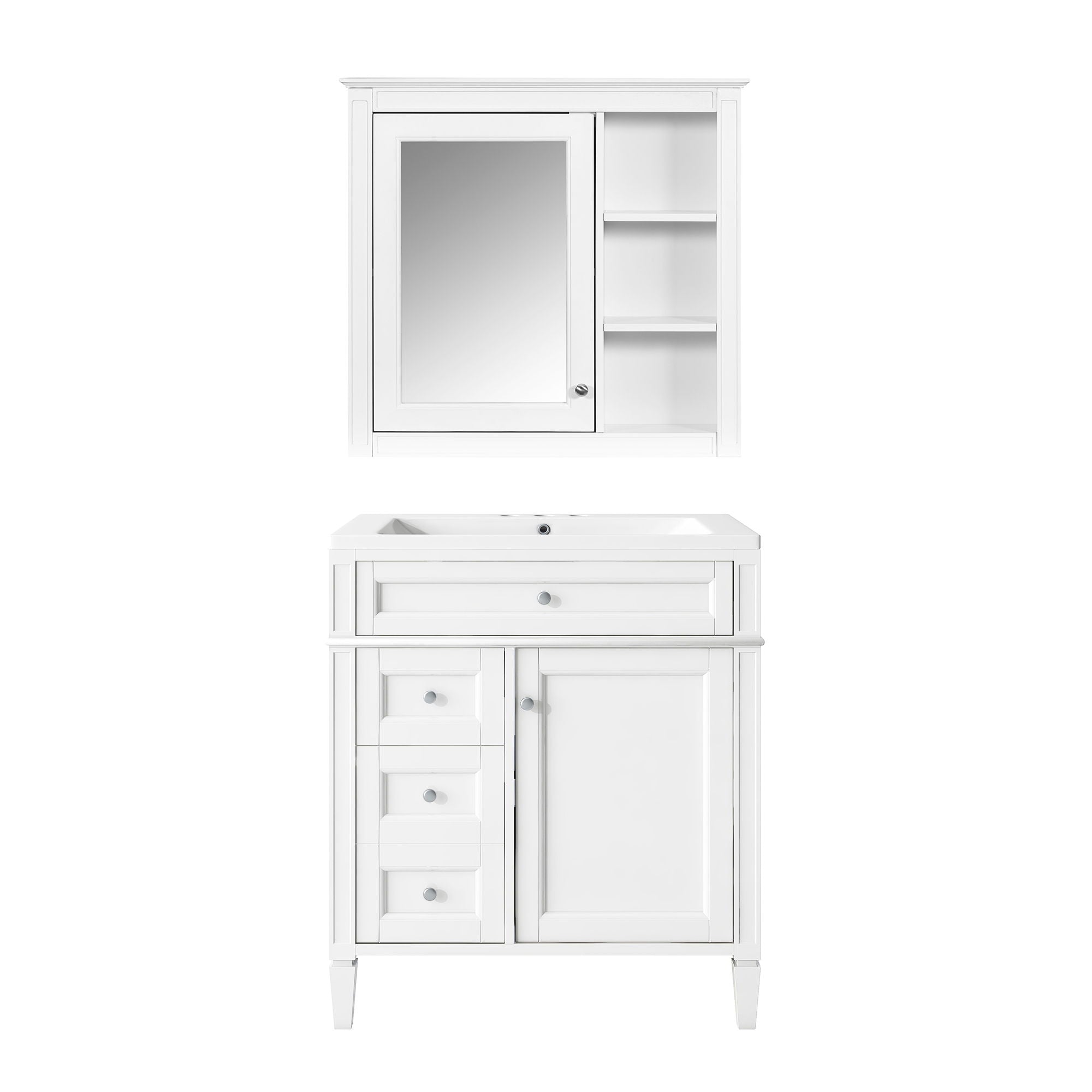 Bathroom Vanity With Medicine Cabinet and Storage