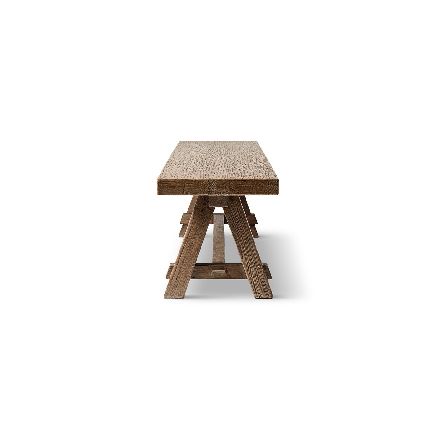 Hawthorne 72' Reclaimed Elm Trestle Dining Bench