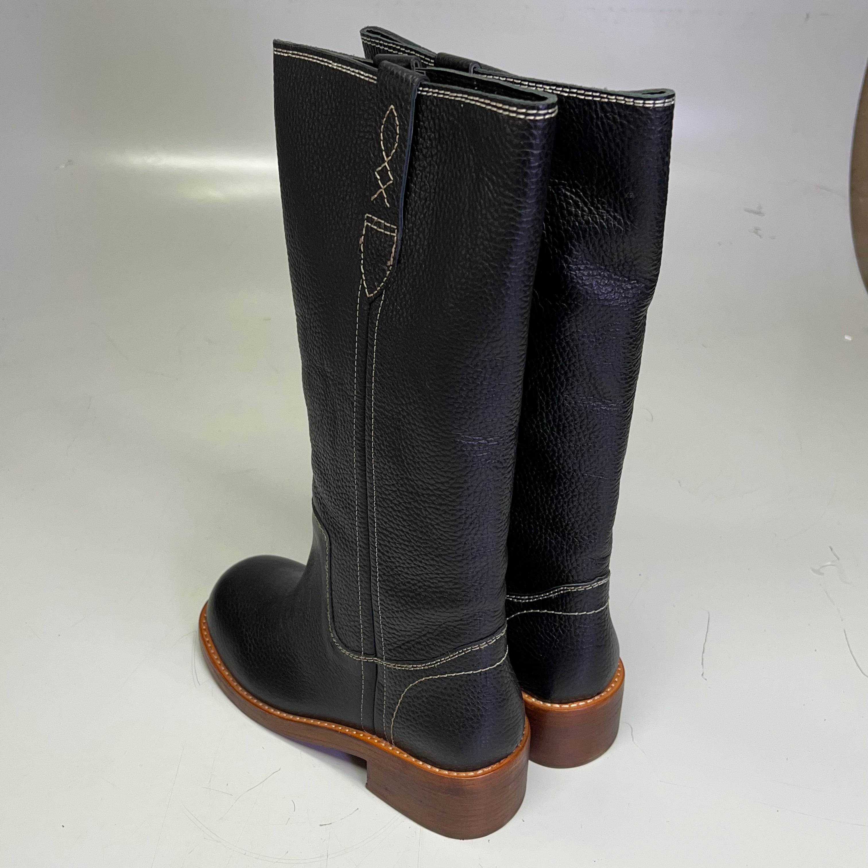 FREE PEOPLE Blaze Pull On Boot Women's Sz 10 Victorian Black Leather 88905880