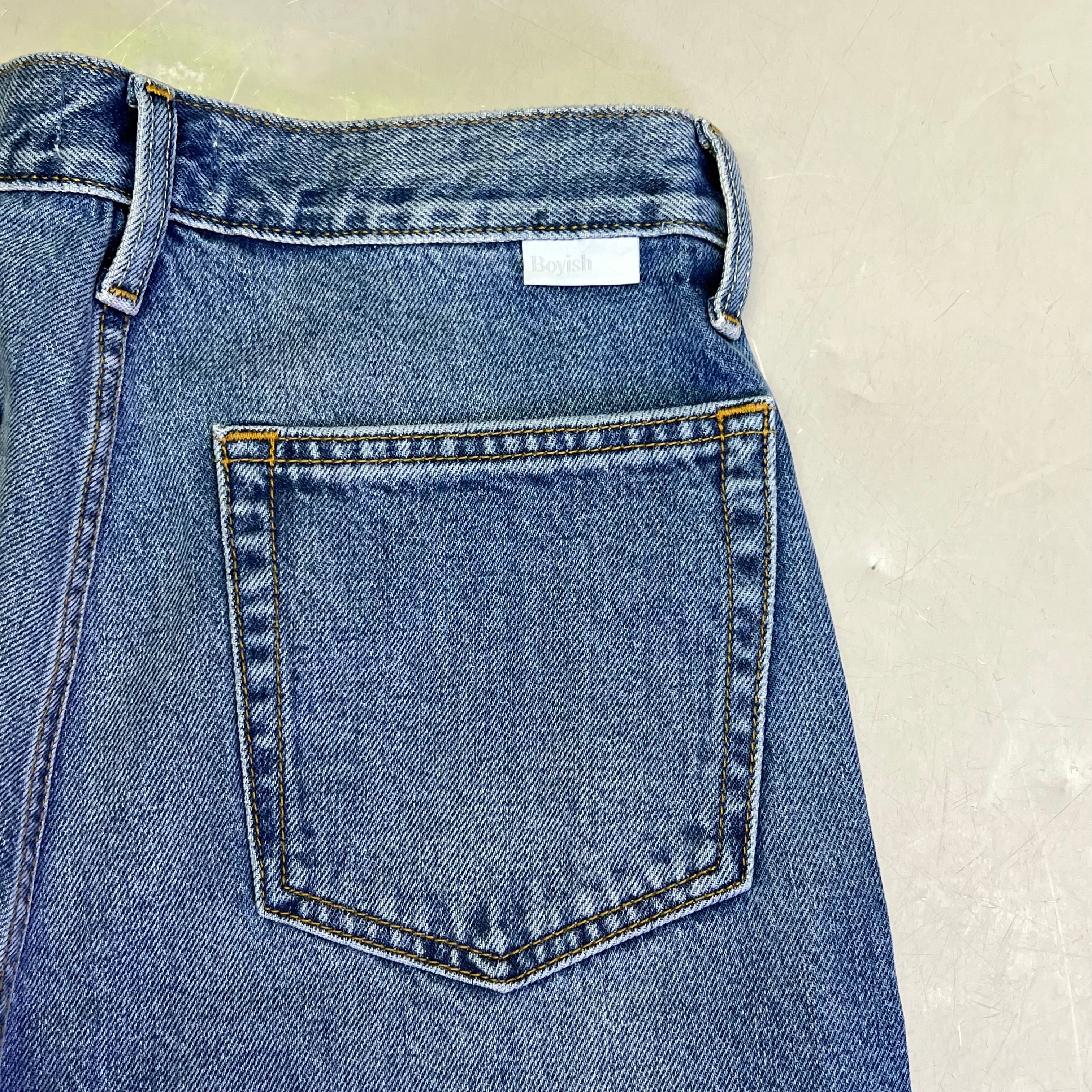 BOYISH BY HER Straight Leg Pant Classic Women's Sz 26 Freaks (Medium Washed)