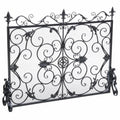 Darcie Wrought Iron Fireplace Screen Ornate Design