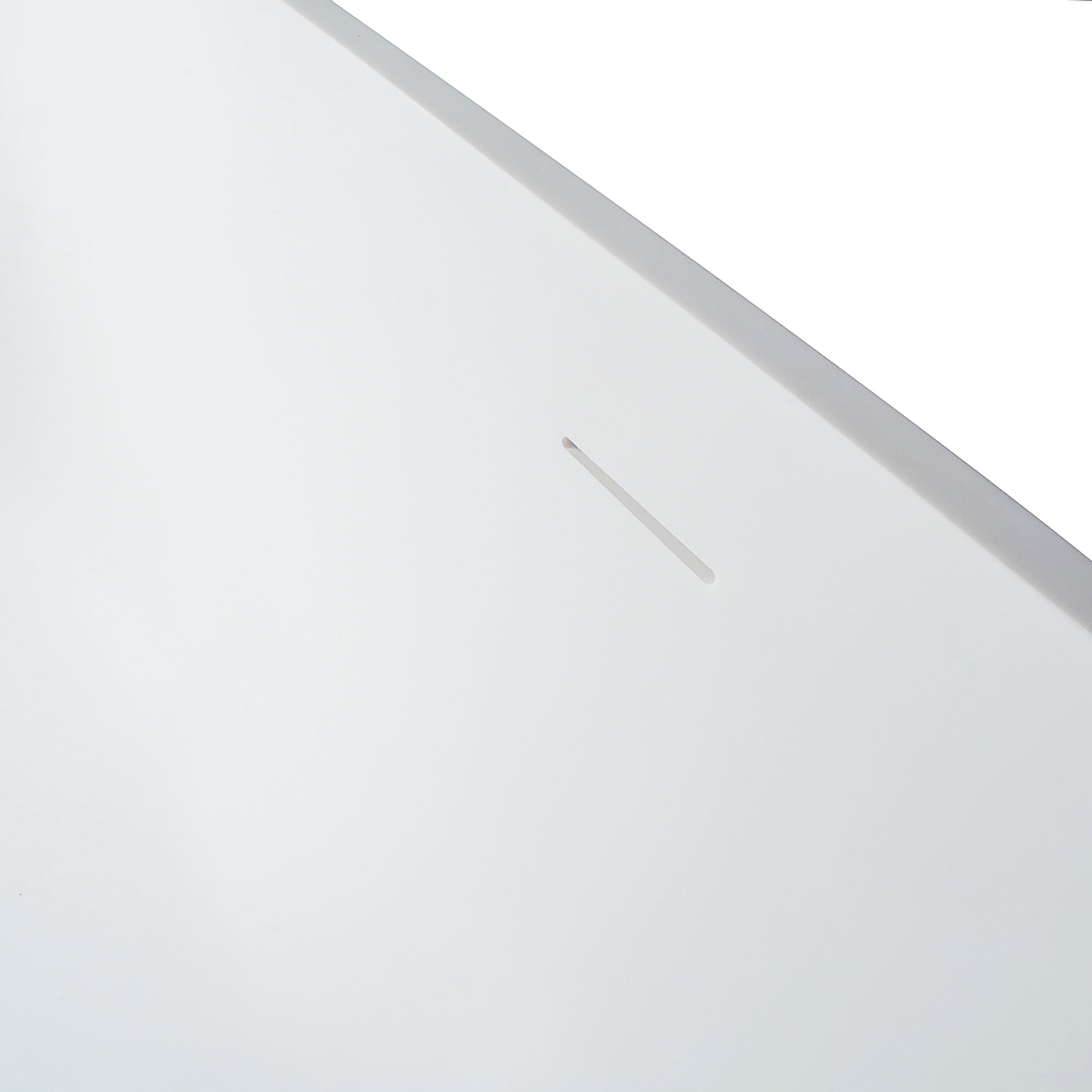 68.9" Freestanding Solid Surface Soaking Bathtub For Bathroom - Matte White