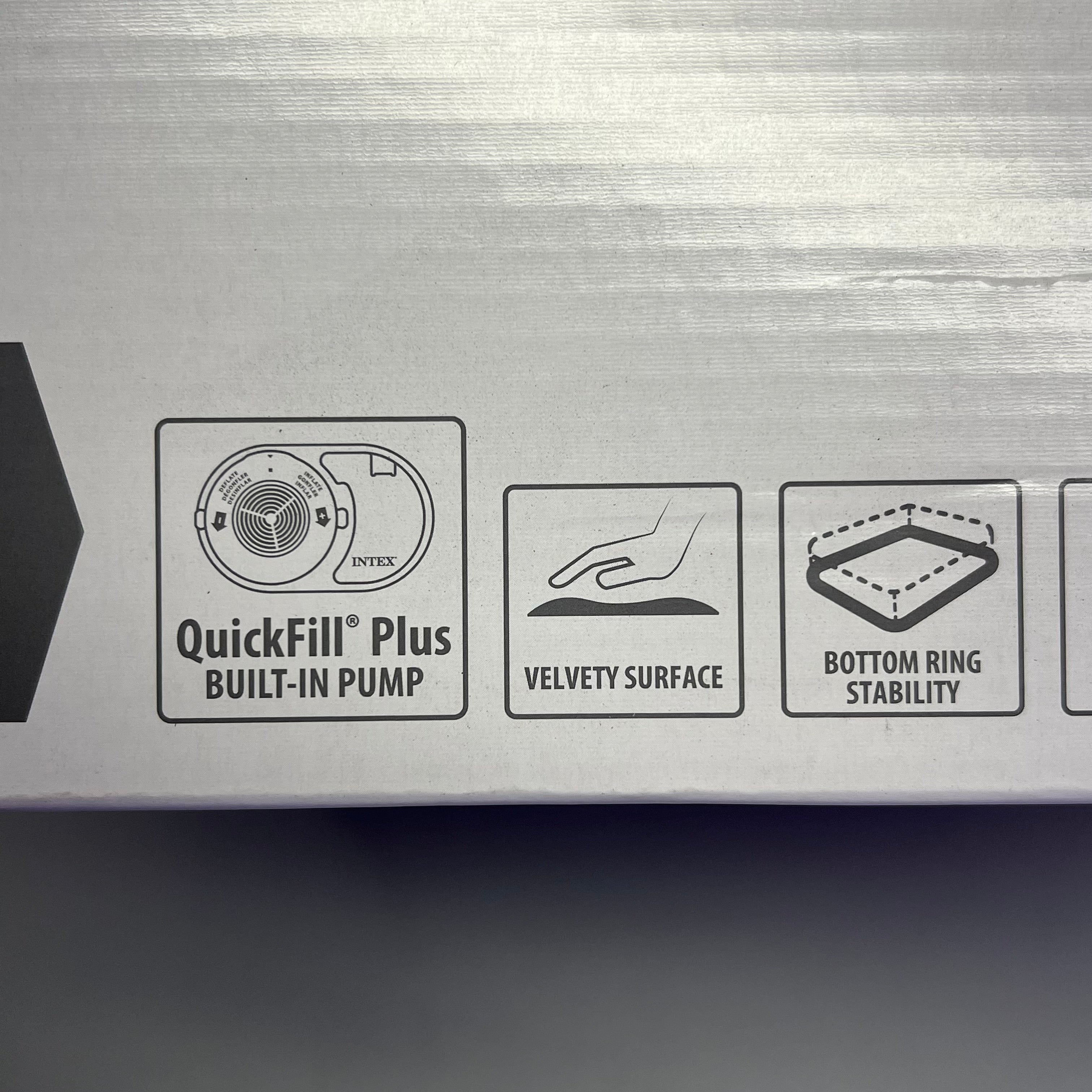 INTEX Dura-Beam Plus Pillow Rest Air Mattress Built-In Pump Queen 16.5" 64123ED