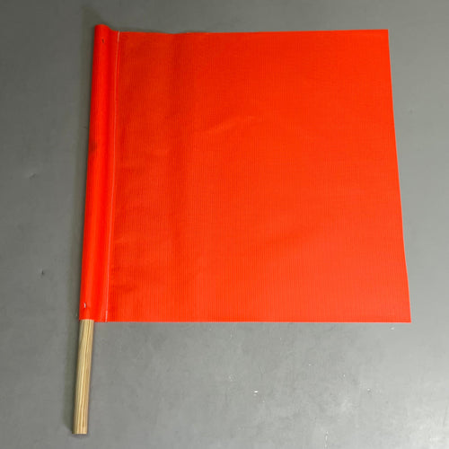 (5 PACK) Orange Banner Flag With Dowel Rods Sz 17.5" x 17.5"