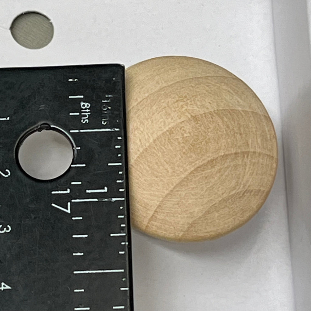 MAINSTAYS (2 PACK, 10 KNOBS EACH) Round Cabinet Knobs 1-1/2" Dia Unfinished Wood