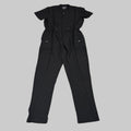 GREEN TOWN 4 Flex Scrubs Jumpsuit Cinch In Waist Women's Sz XL Black GFX-023AST