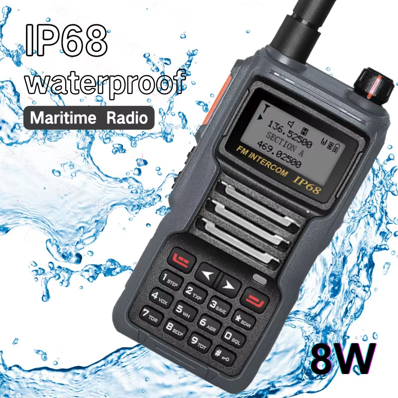 RUYAGE UV8D Dual Band Waterproof Walkie Talkie | IP68 UHF VHF Long Range Two Way Radio