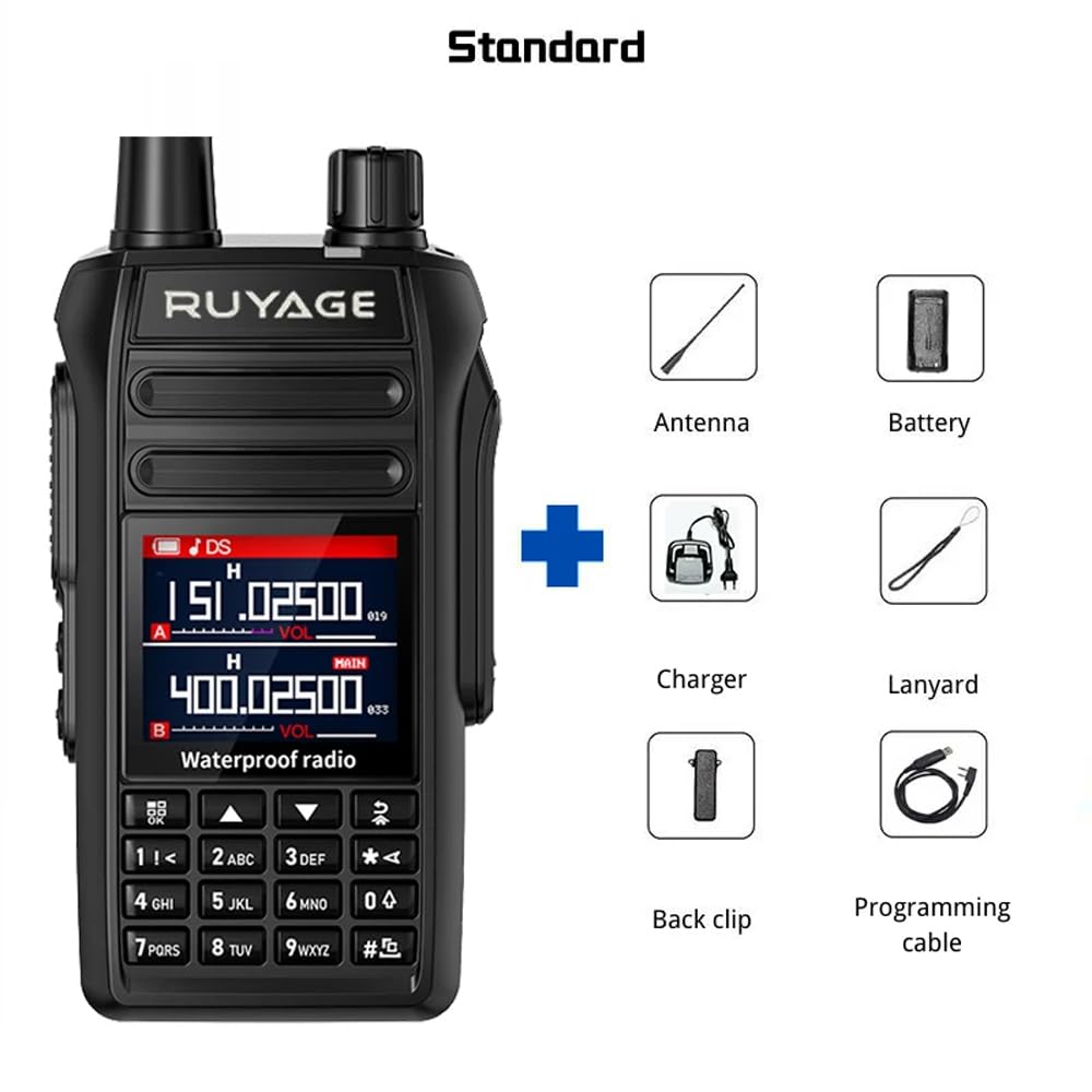 RUYAGE UV5D IP67 Waterproof Dual Band Walkie Talkie