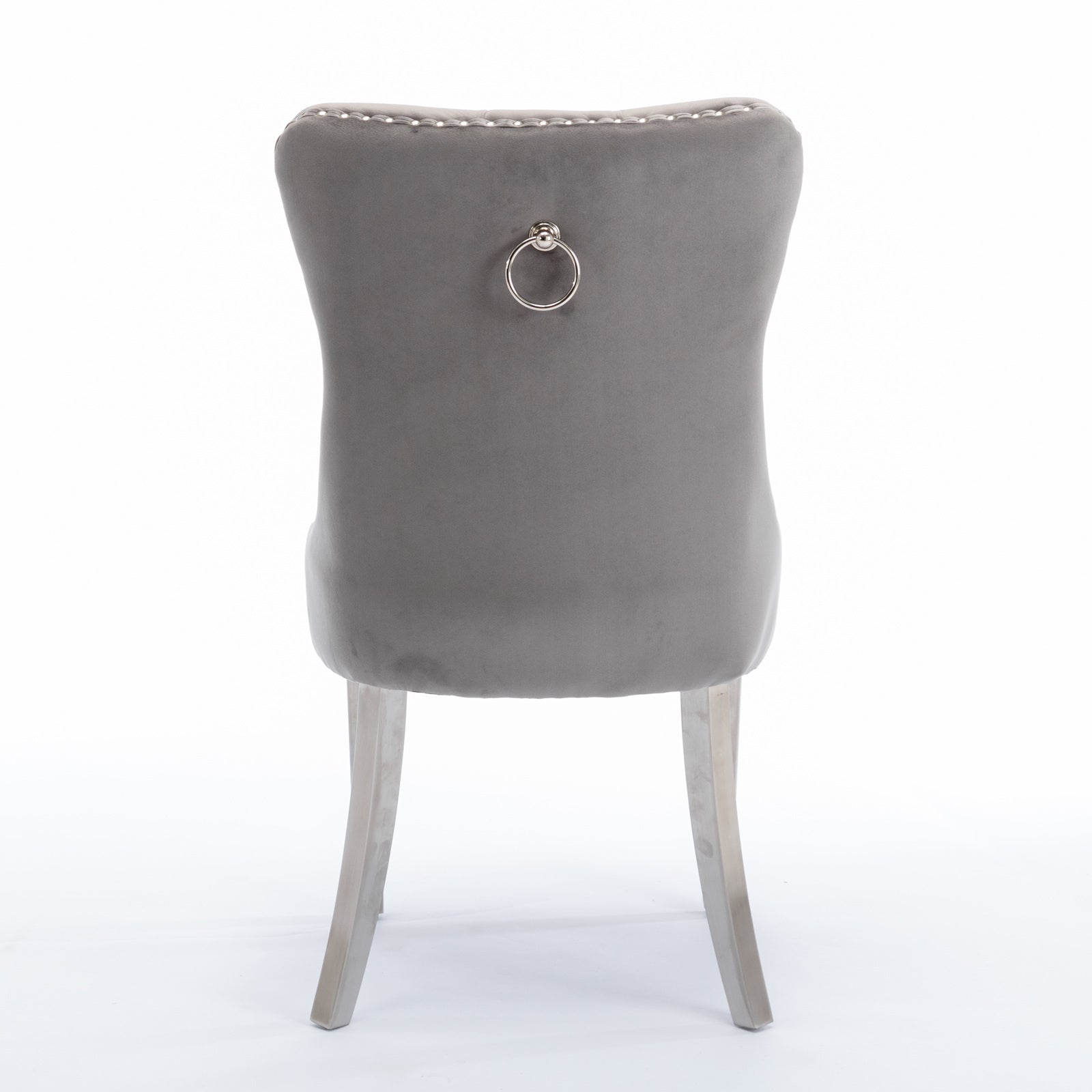 A&A Furniture Nikki Collection Modern Velvet Upholstered Dining Chairs - Set of 2
