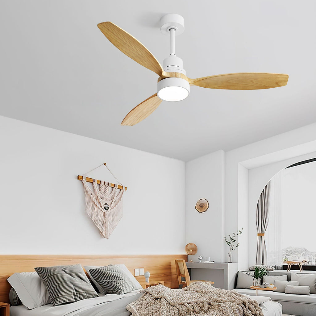 Indoor Ceiling Fan with Dimmable LED Light, 6-Speed Remote, Reversible Blades