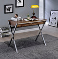 Callers Weathered Writing Desk - Chrome / Oak