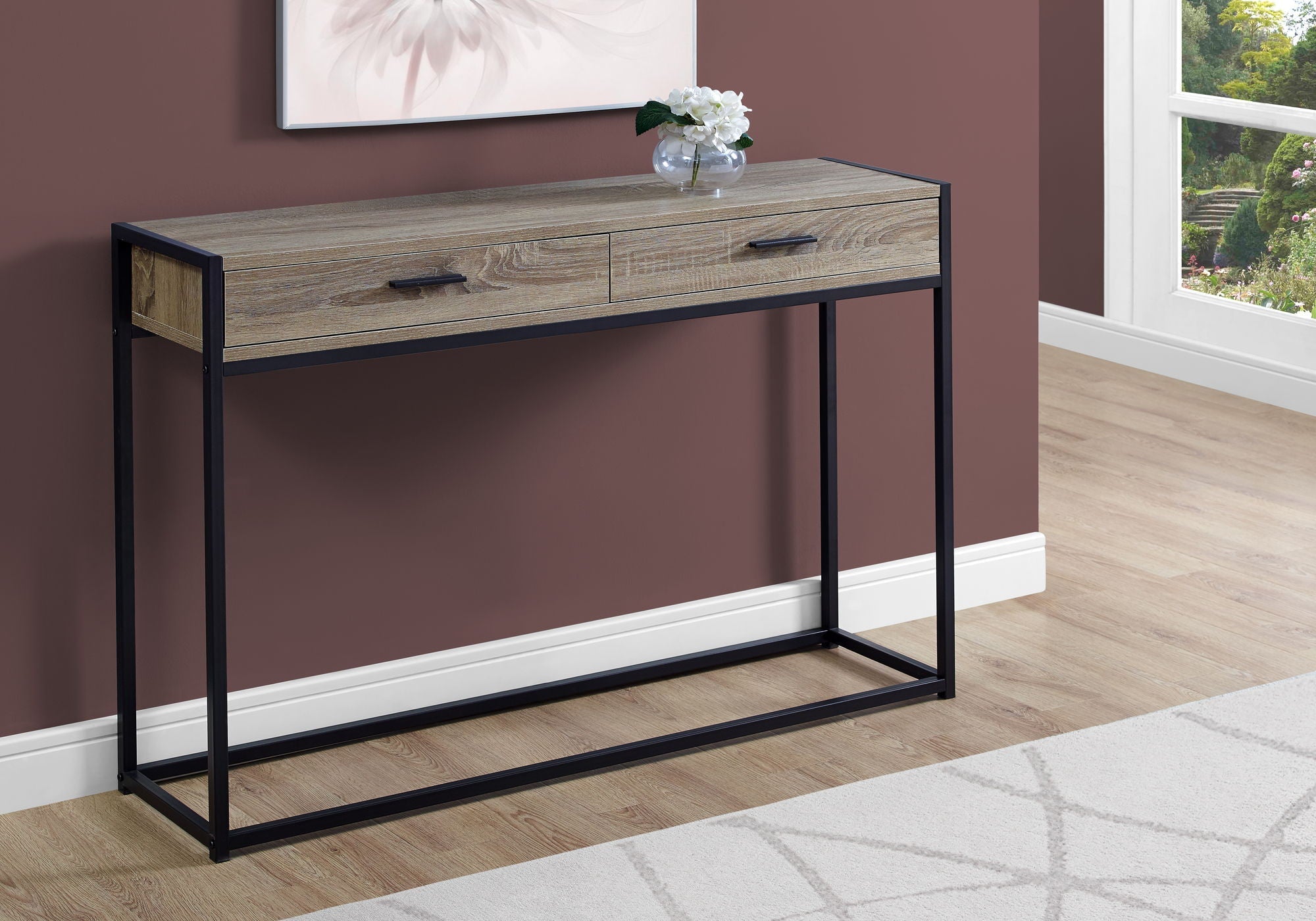 Accent Console Table for Entryway with Storage Drawers