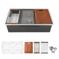 Single Bowl Undermount Workstation Kitchen Sink with Accessories