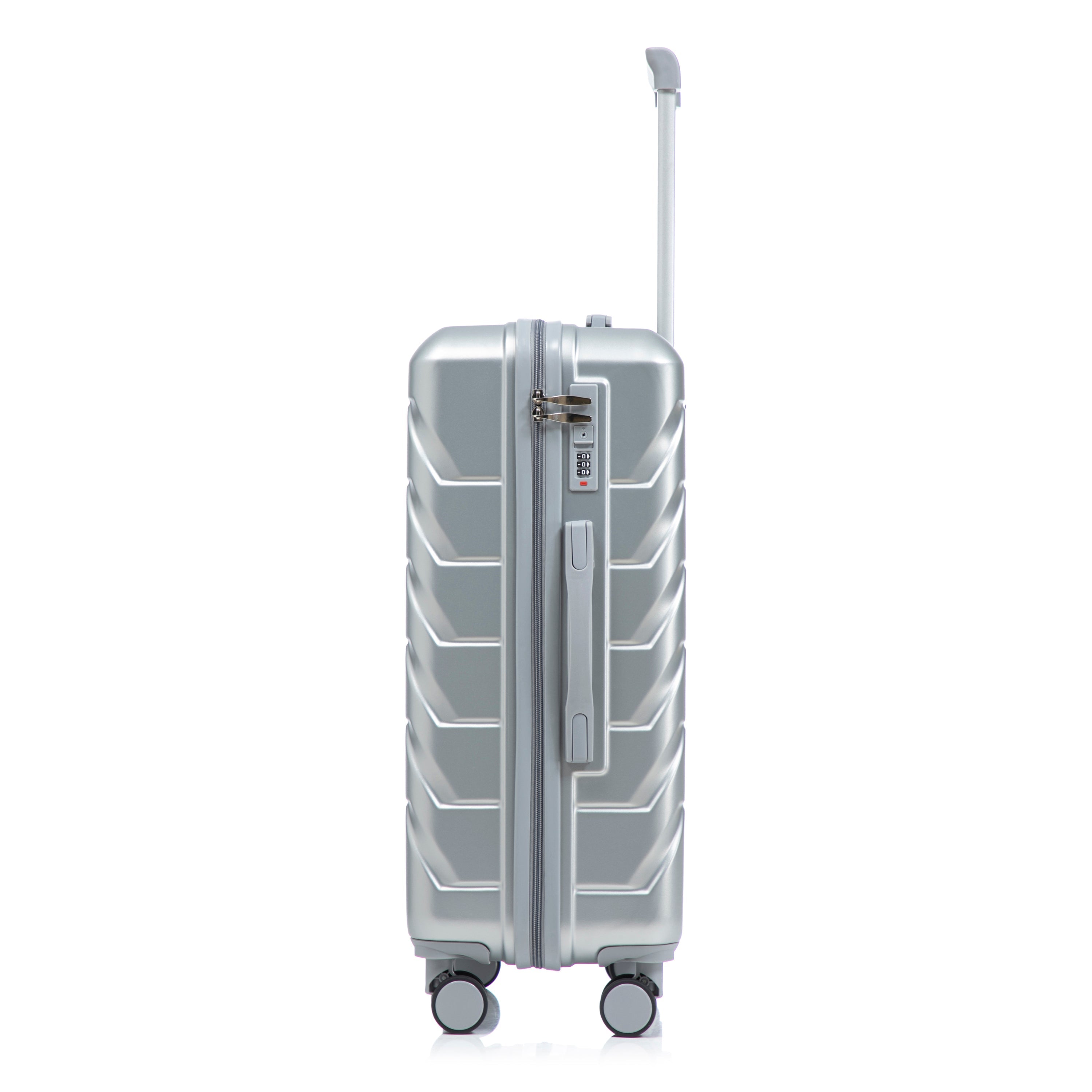 3-Piece ABS Spinner Wheel Luggage Set with Combination Lock