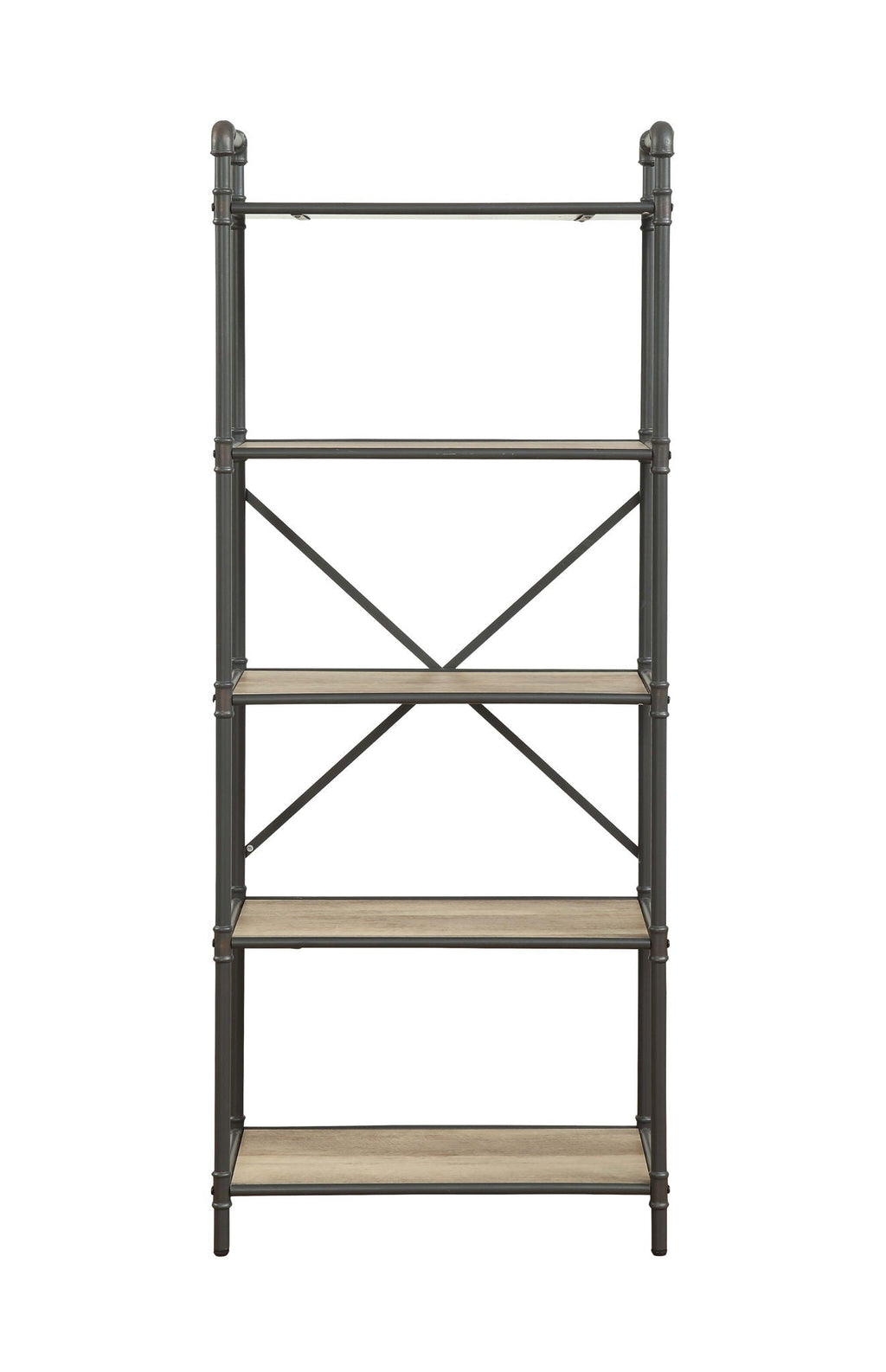 Itzel Bookshelf - Antique Oak / Sandy Gray