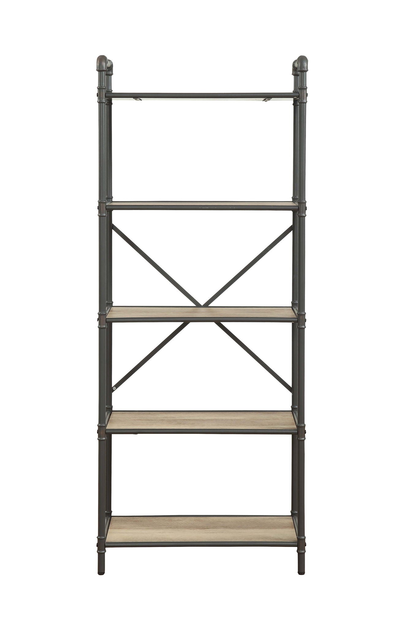 Itzel Bookshelf - Antique Oak / Sandy Gray