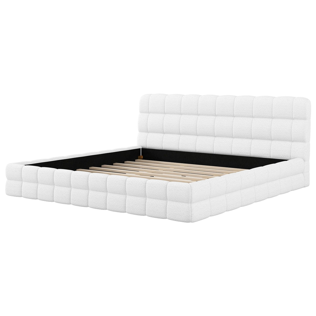 Upholstered Platform Bed With Headboard