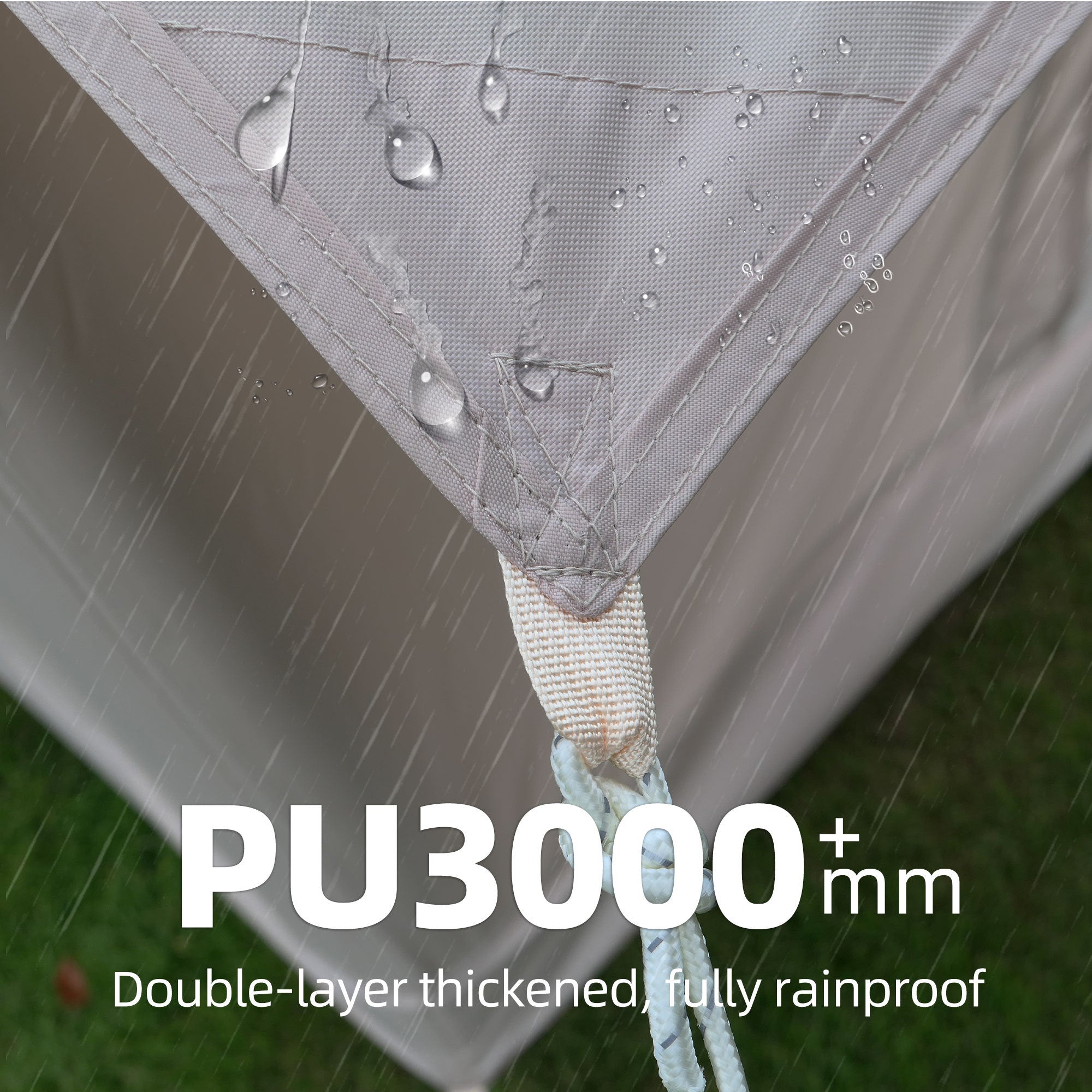 6.3m² Inflatable Camping Tent with Clear Skylight and 420D Oxford Waterproof Fabric