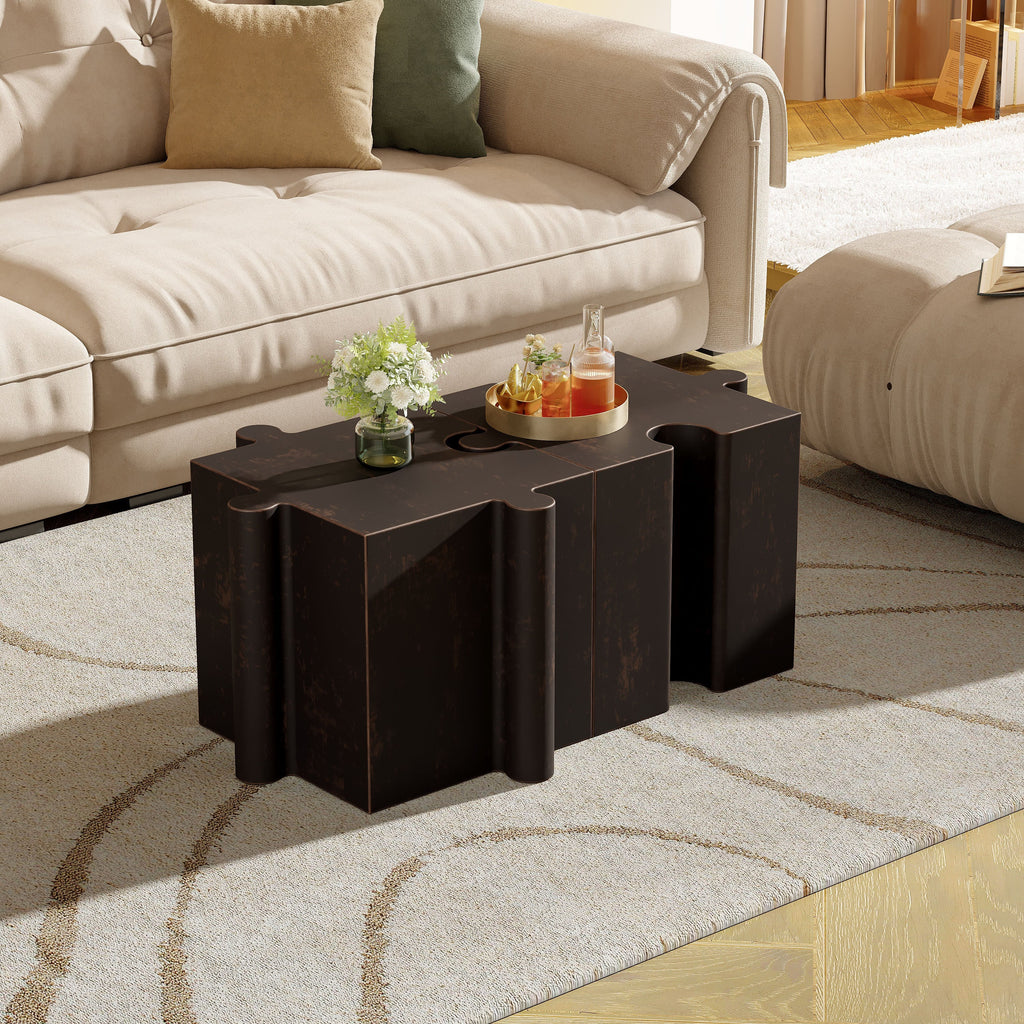 3-Piece Artistic Puzzle Table Set