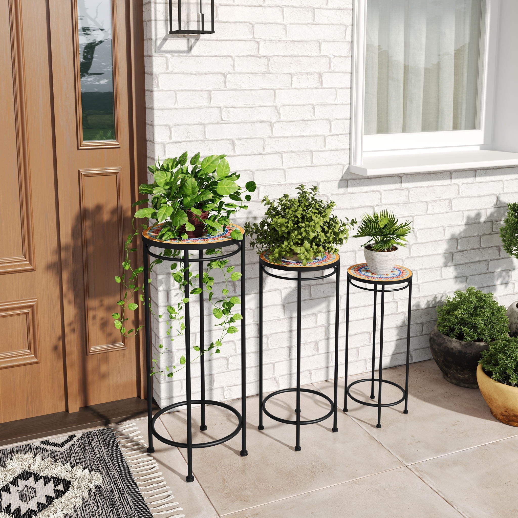 Wesley Plant Stand Black / Red