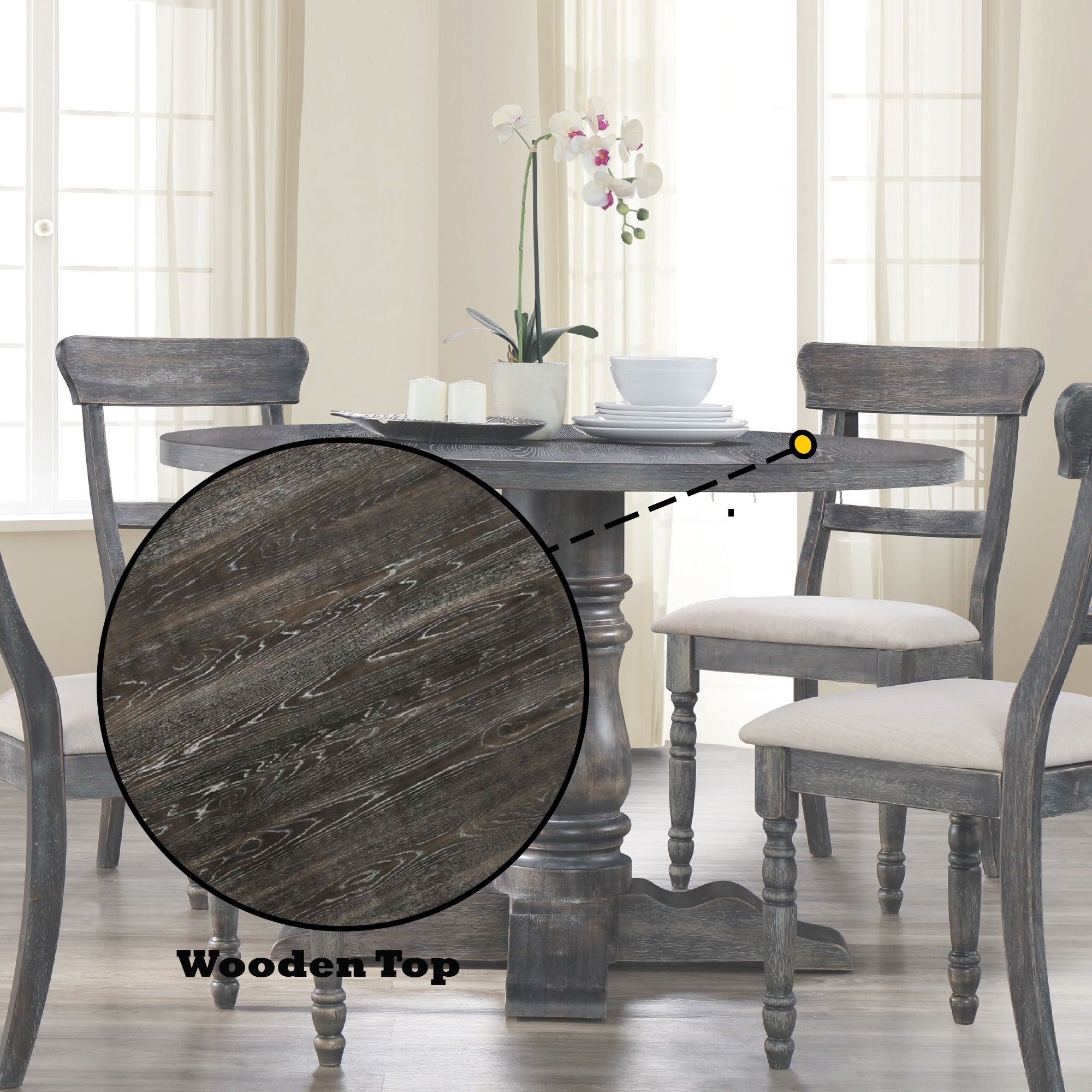 Leventis Weathered Dining Table - Gray