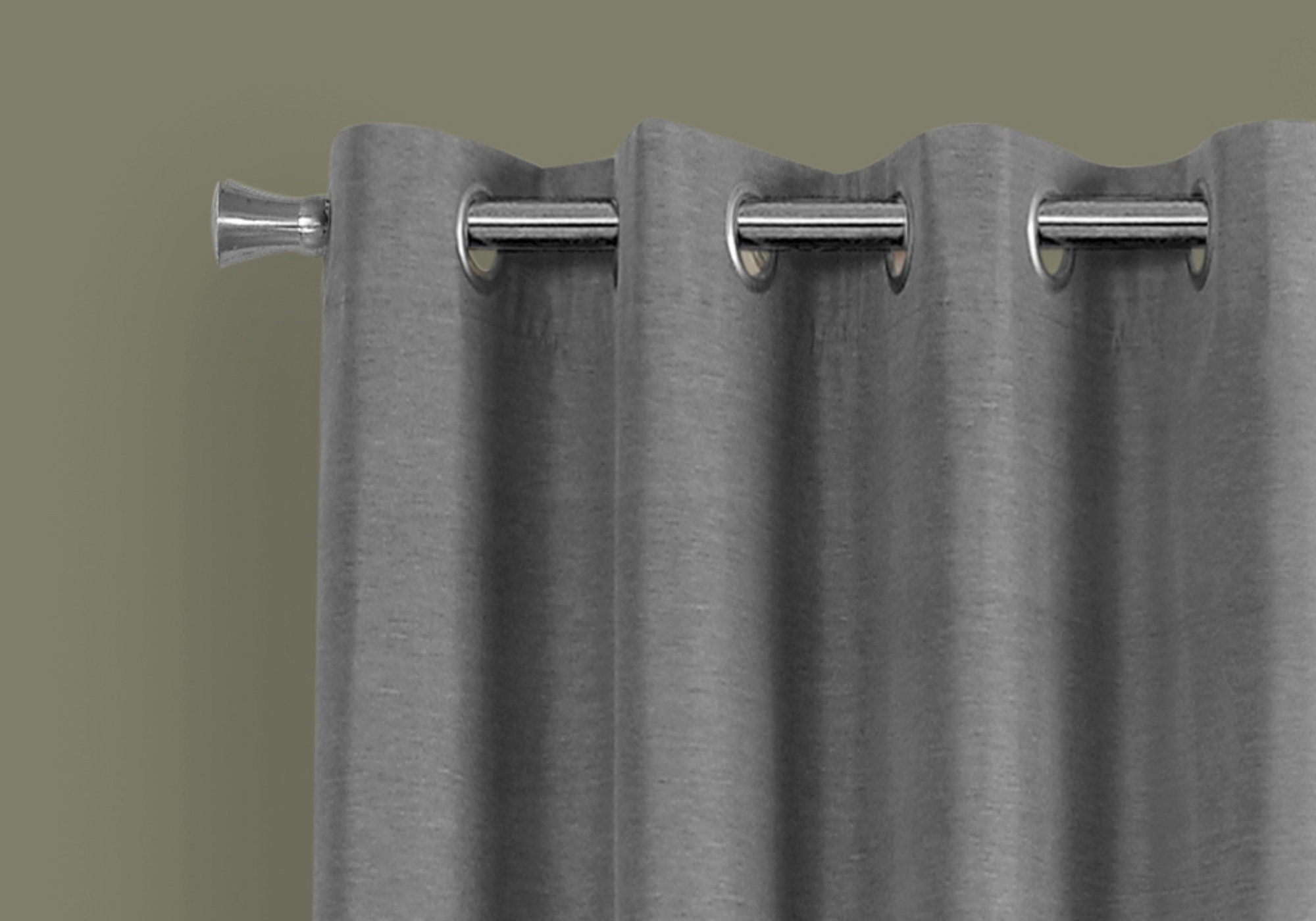2 Pieces Set Room Darkening Curtain Panels with Grommet - Contemporary Style