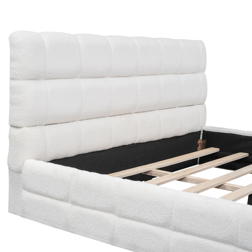 Upholstered Platform Bed With Headboard