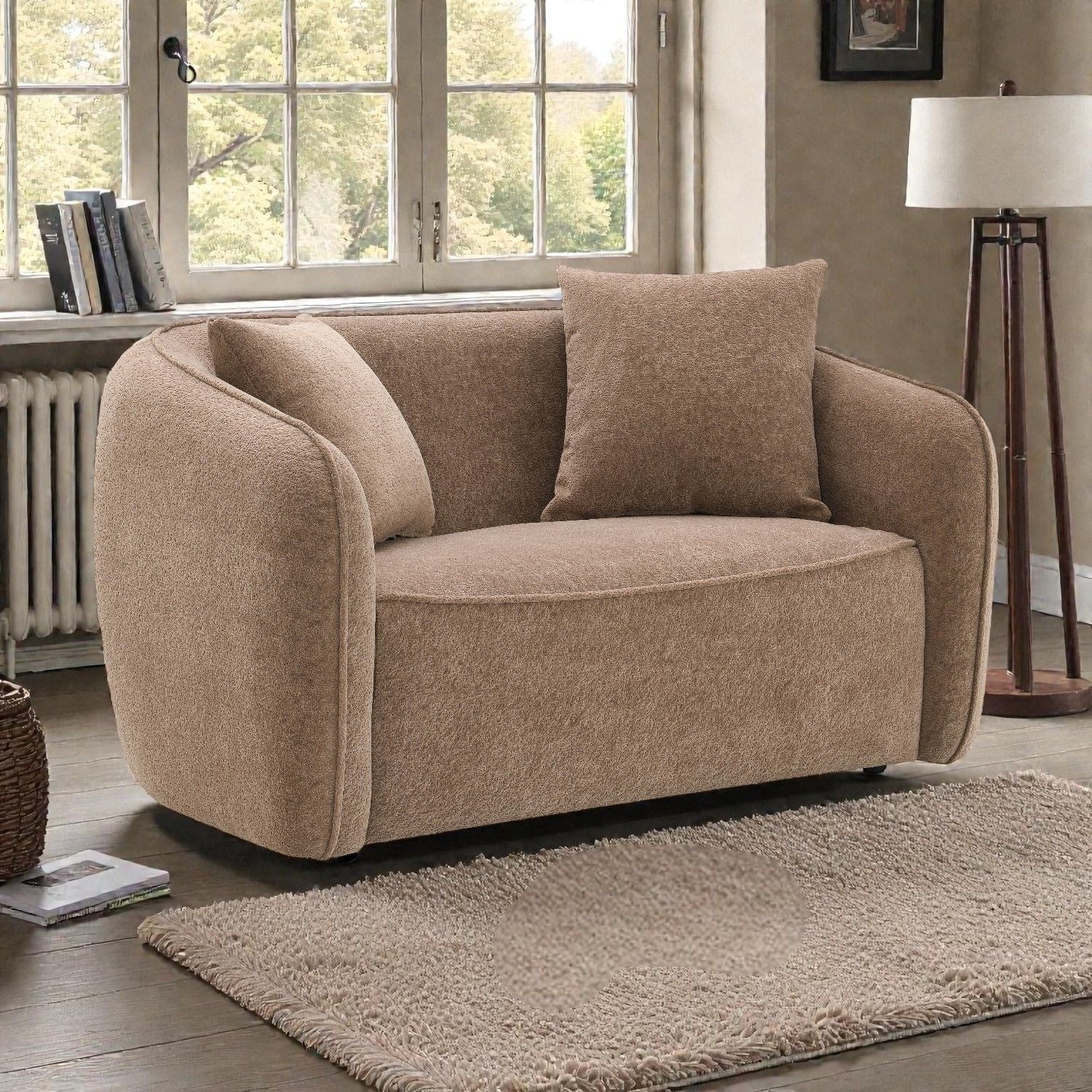 Keith Loveseat With 2 Matching Color Toss Pillows