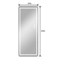 Full-Length Vertical Mirror With LED Light, Dimming Wall Mirror With Frame