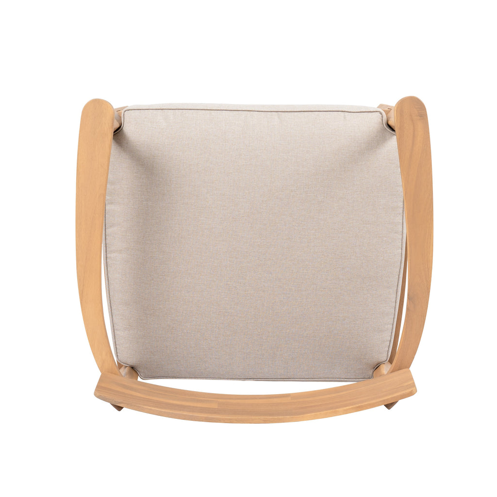 Mallorca Acacia Wood Club Chair With Seat Cushion