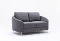 Yuina Linen Loveseat - Gray