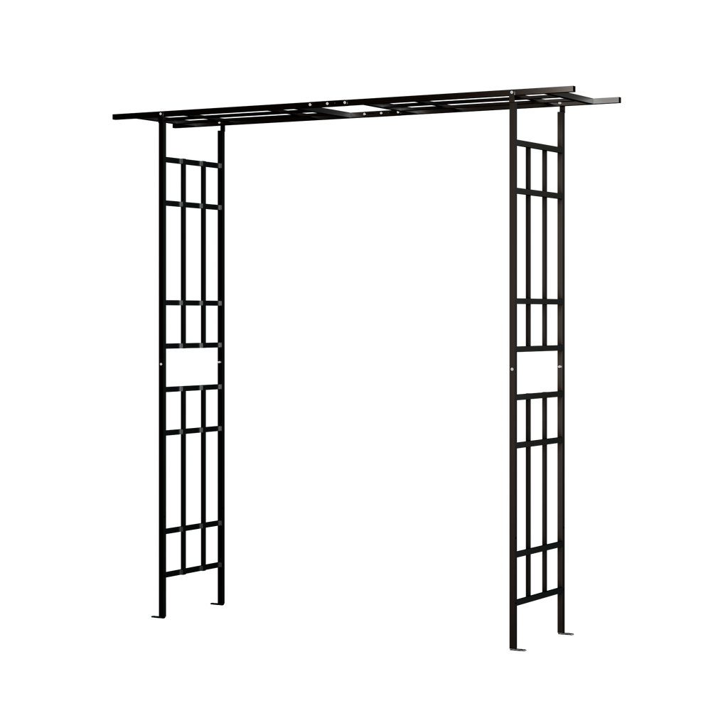 Metal Garden Arch with Adjustable Width for Climbing Plants