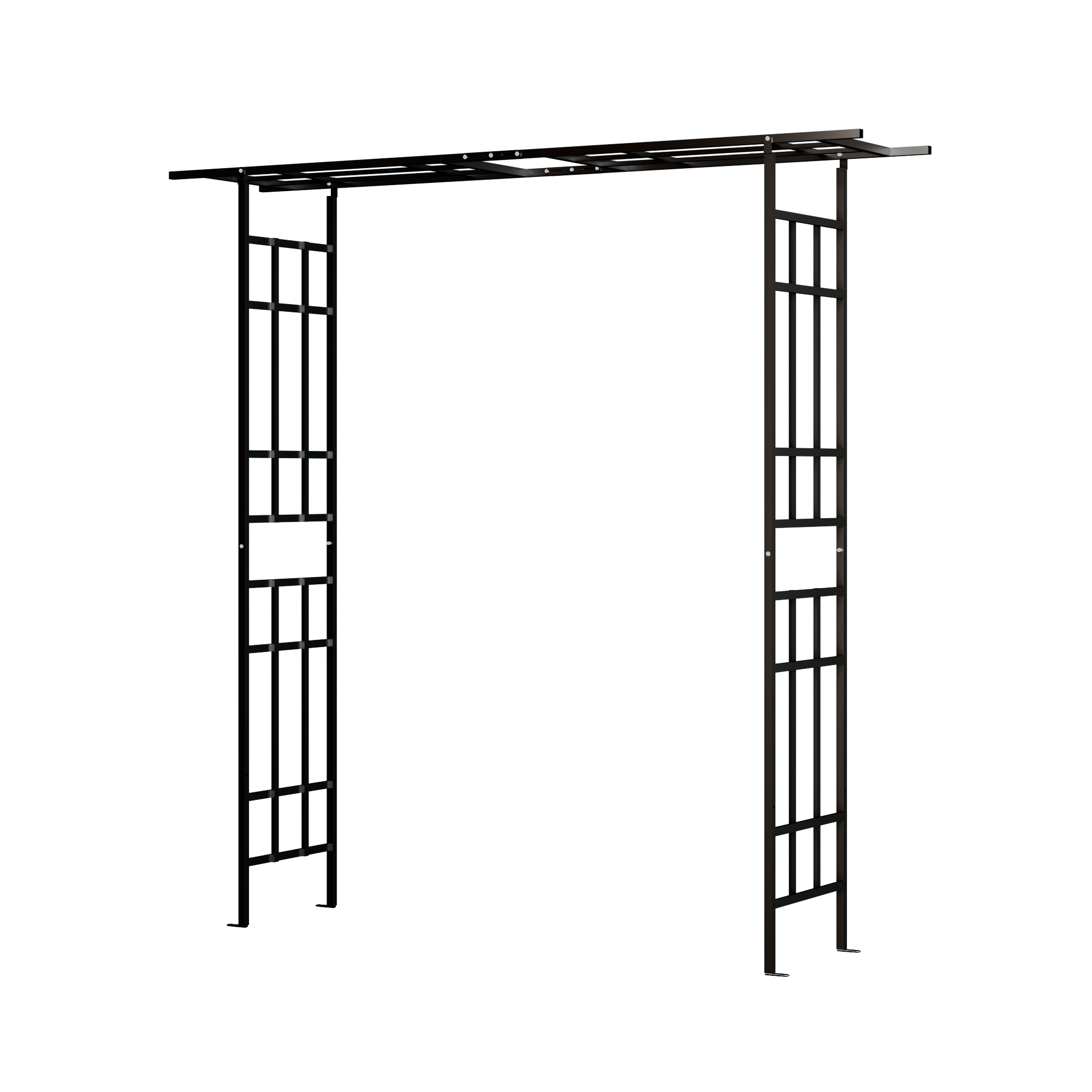 Metal Garden Arch with Adjustable Width for Climbing Plants