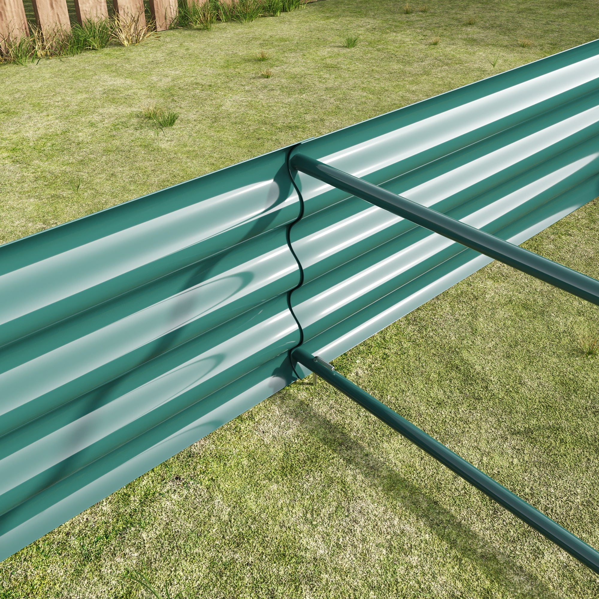 Raised Garden Bed Kit - Metal Raised Bed Garden 7.6x3.7x0.98ft